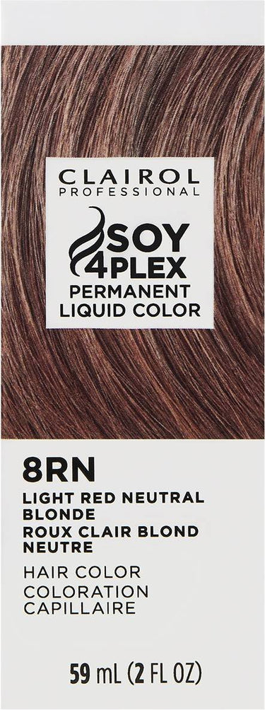 Clairol Professional Soy4Plex Permanent Liquid Color 8RN Light Red Neutral Blonde – 2 fl oz - ANNS BEAUTY SUPPLY